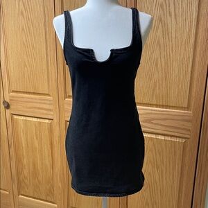 Zara Black Mini Jean Dress